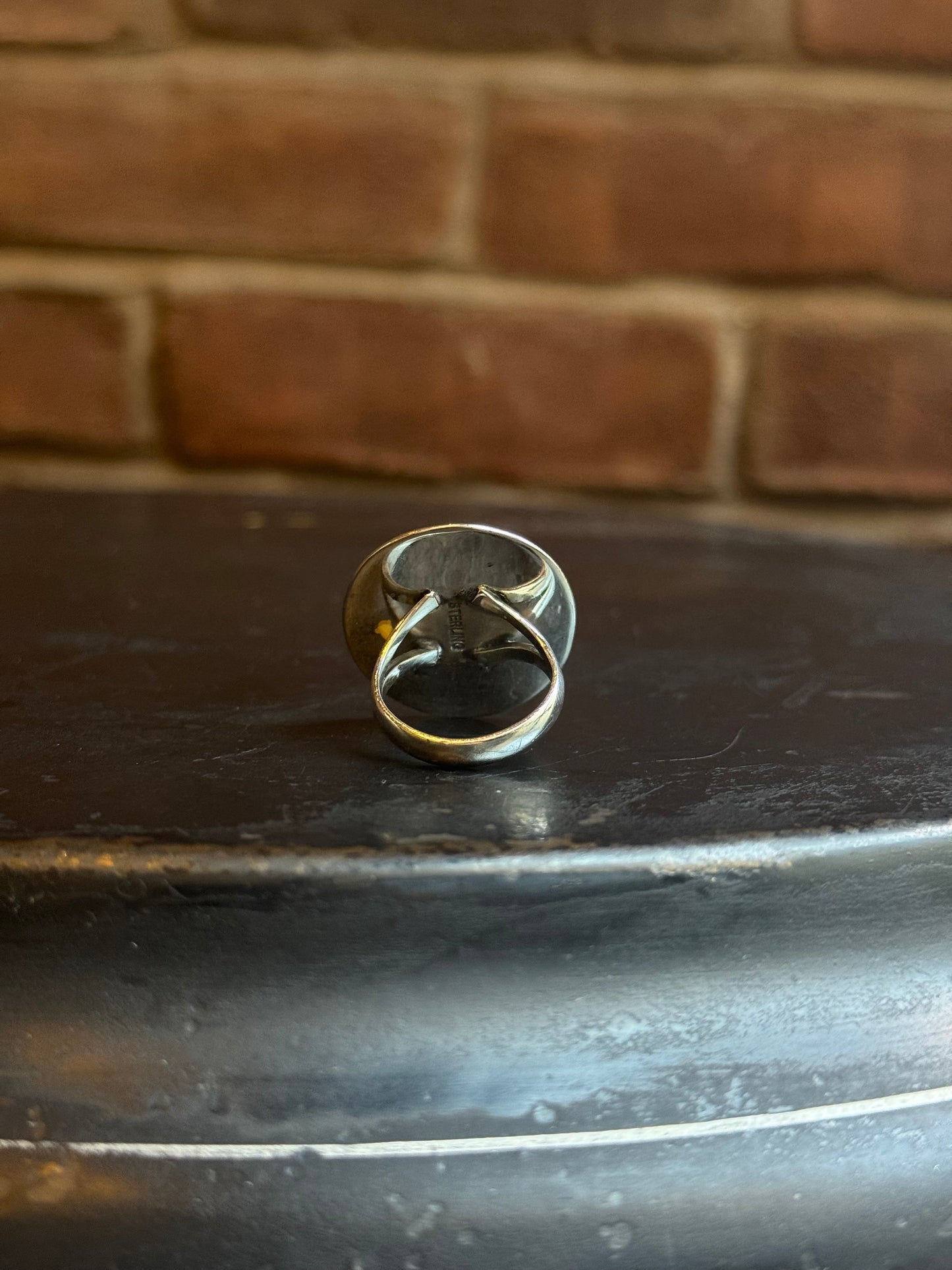 Spiny Oyster Shadow Box Ring | 925 Sterling Silver | Size 7 C267