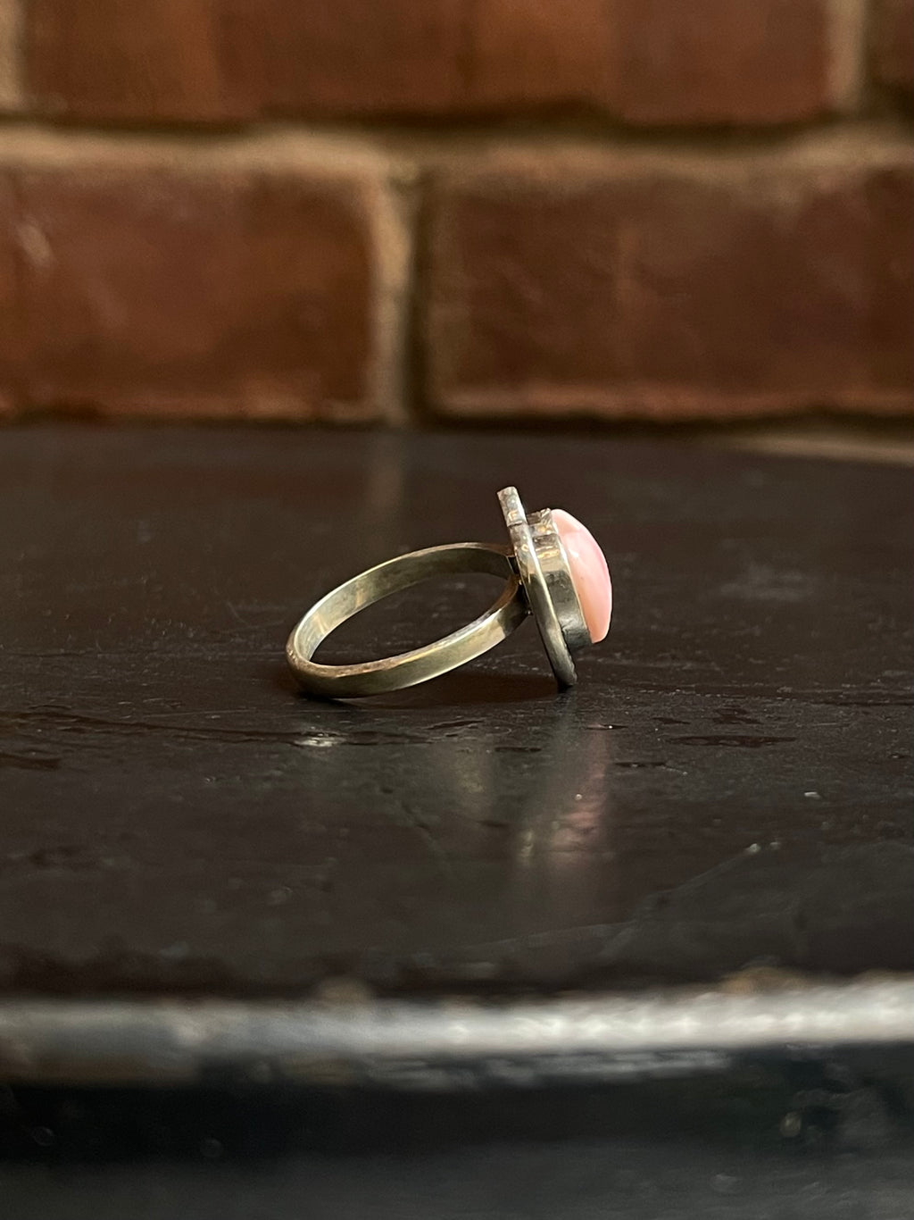 Pink Conch Heart Ring Size 6.75 | 925 Sterling Silver G122