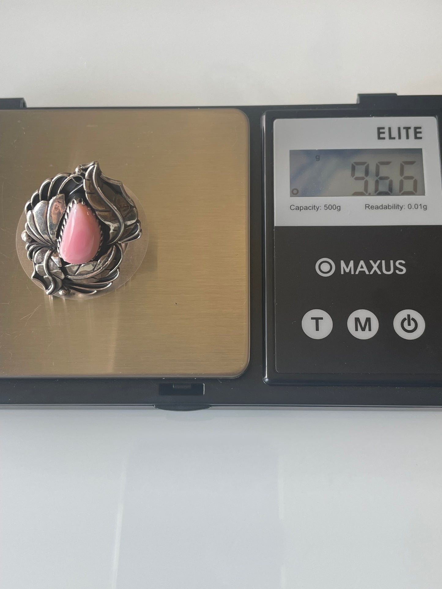 Pink Conch Feather Ring Size 6 | 925 Sterling Silver G134