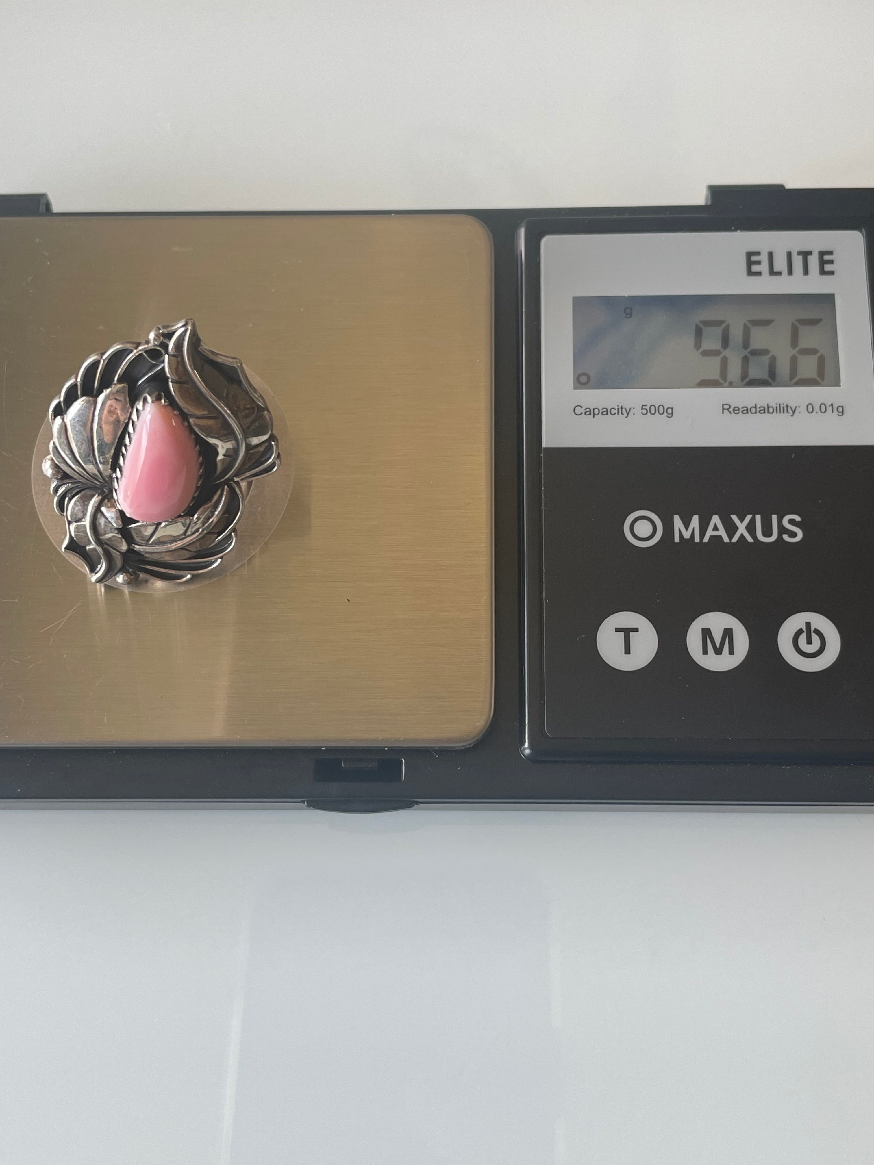 Pink Conch Feather Ring Size 6 | 925 Sterling Silver G134