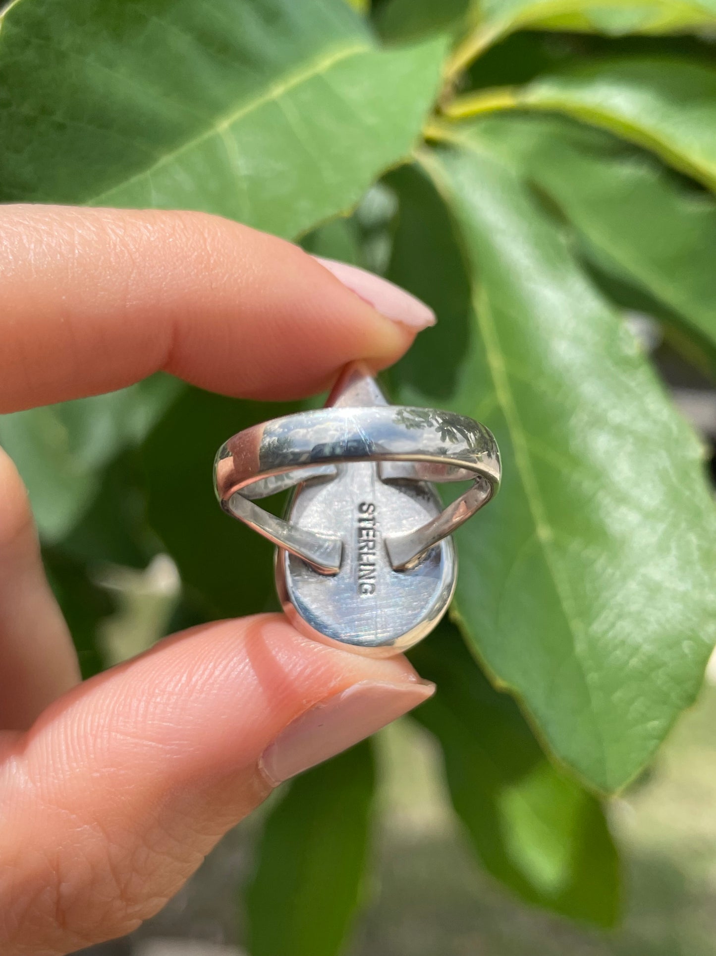 Kingman Turquoise Tear Drop Ring Size 7 | 925 Sterling Silver D175