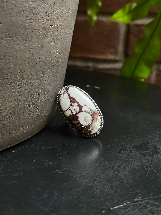 Wild Horse Stone Ring | Sterling Silver 925 | Size 10 C594