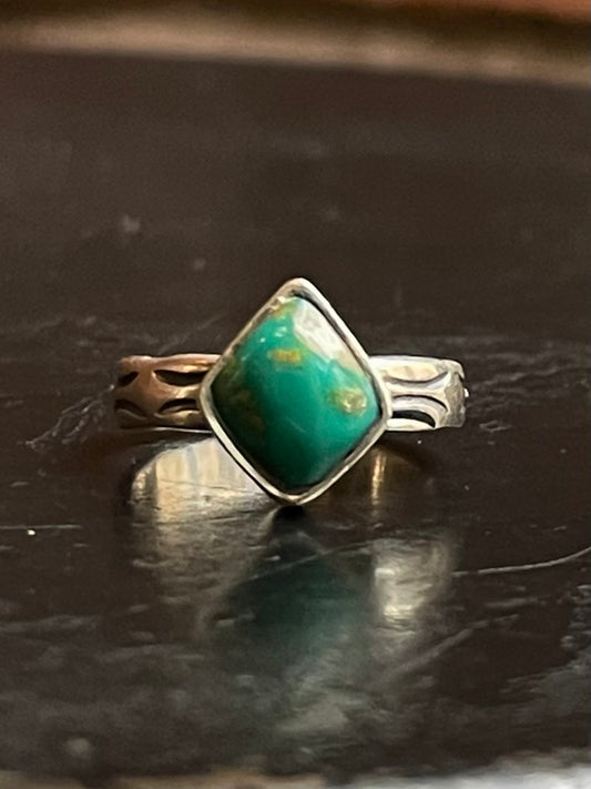 Kingman Turquoise Ring Size 6 | 925 Sterling Silver E731