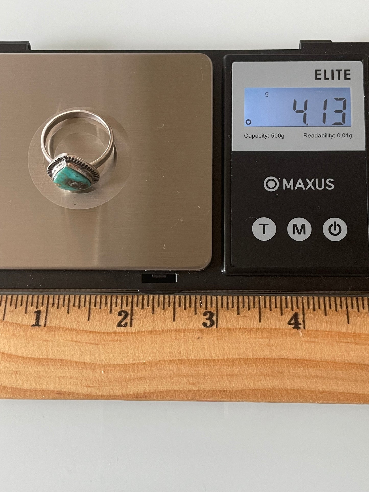 Turquoise Tear Drop Ring Size 8 | 925 Sterling Silver G278