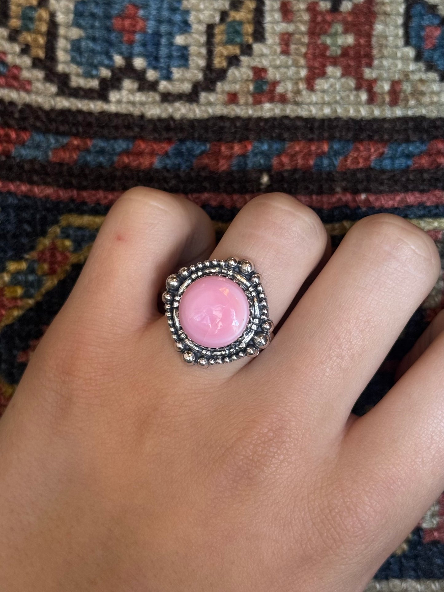 Pink Conch Ring | Sterling Silver | Size 7 | C167