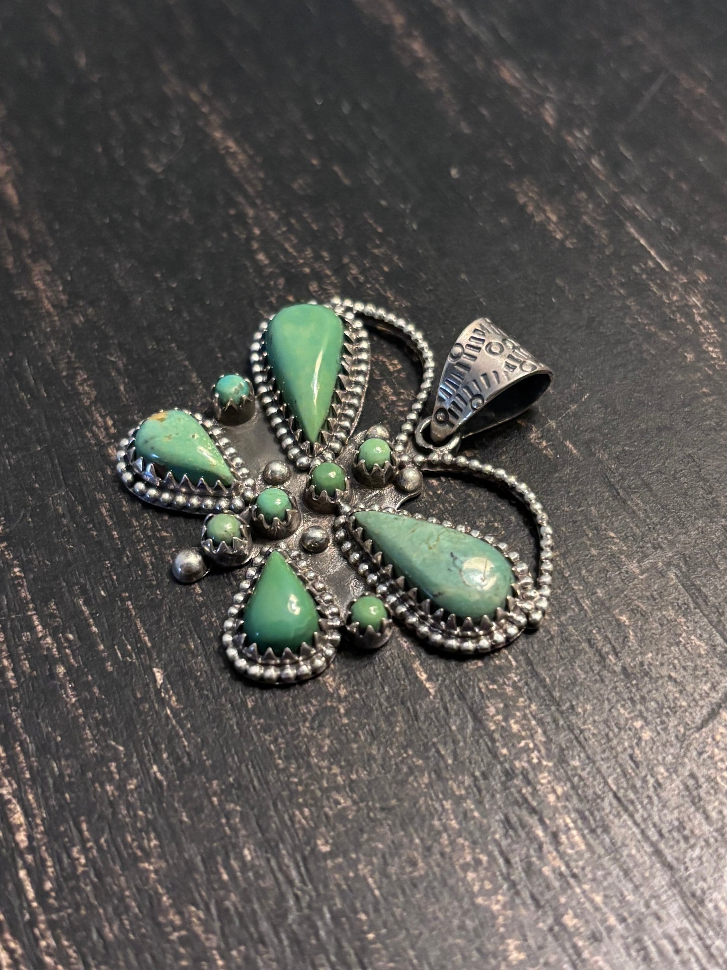Turquoise Butterfly Pendant | 925 Sterling Silver Southwestern A113