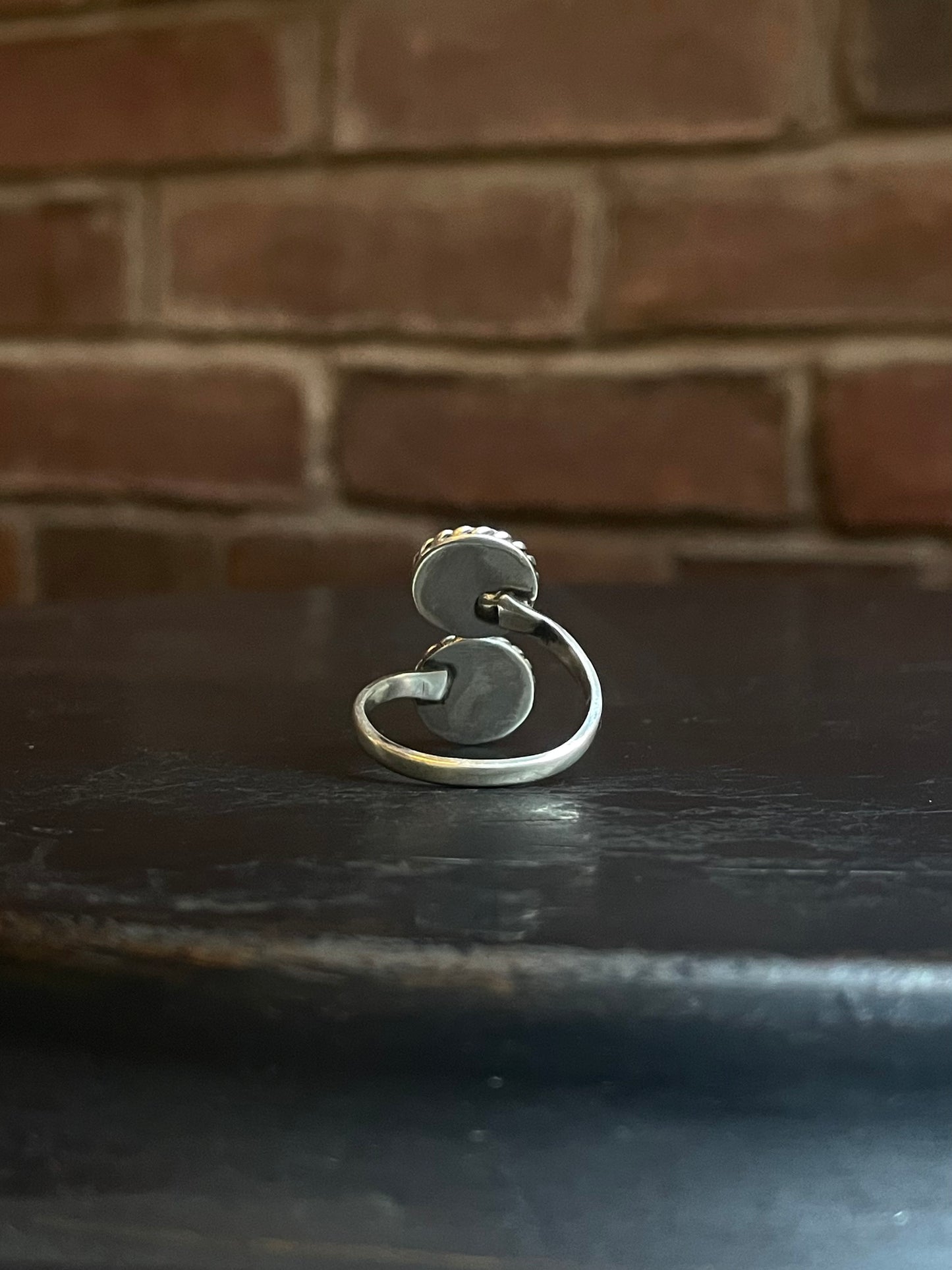 Spiny Oyster Bypass Ring | 925 Sterling Silver Size 8 E483