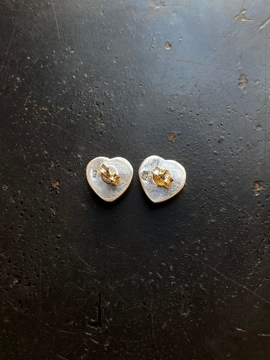 Kingman Turquoise Heart Stud Earrings | 925 Sterling Silver G667