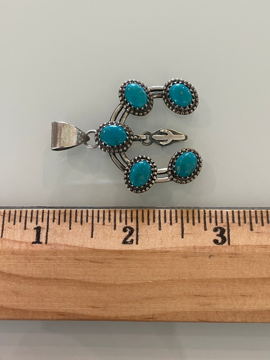 Turquoise Cactus Pendant | 925 Sterling Silver G689