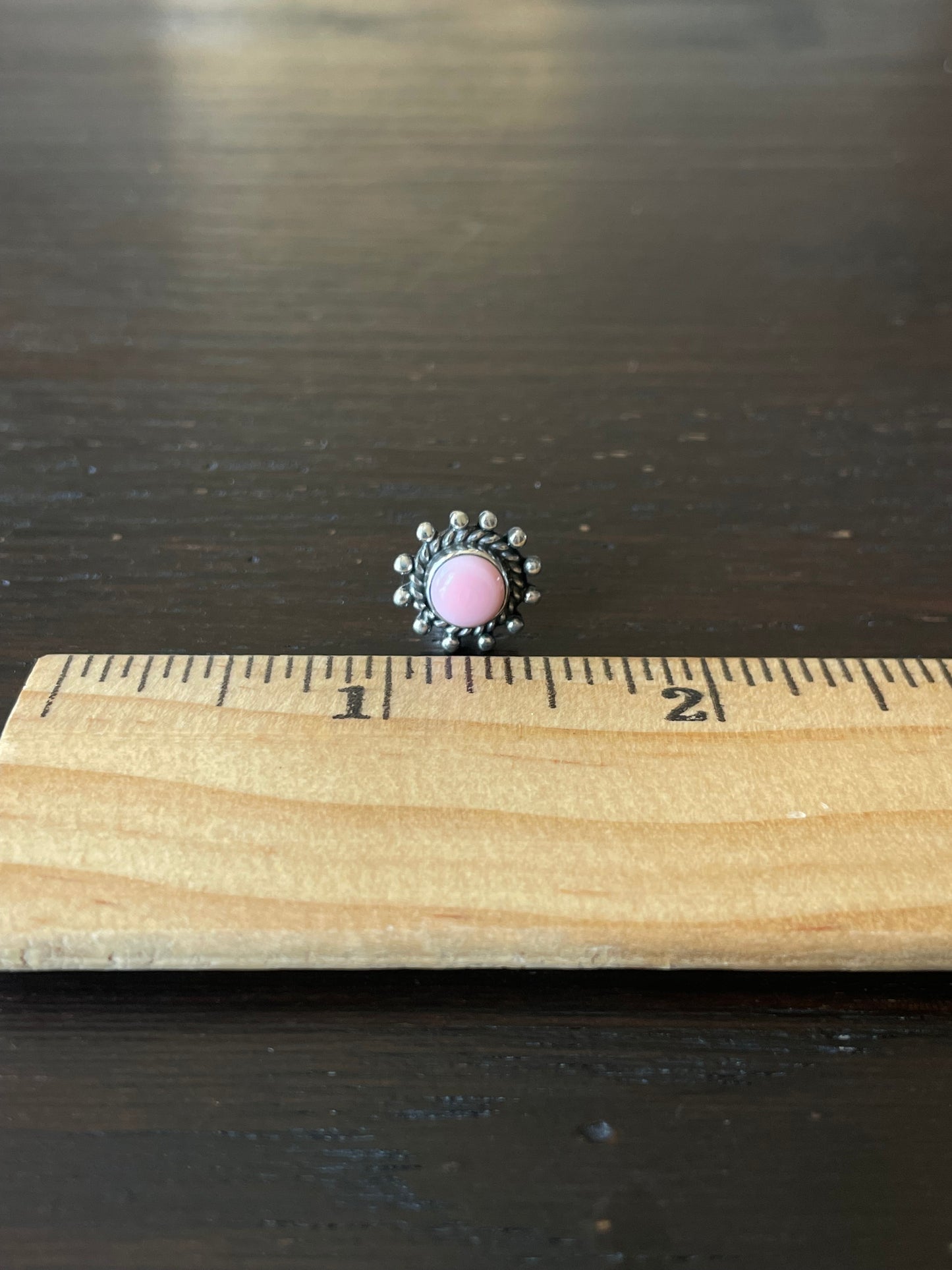 Pink Conch Stud Earrings | 925 Sterling Silver E794