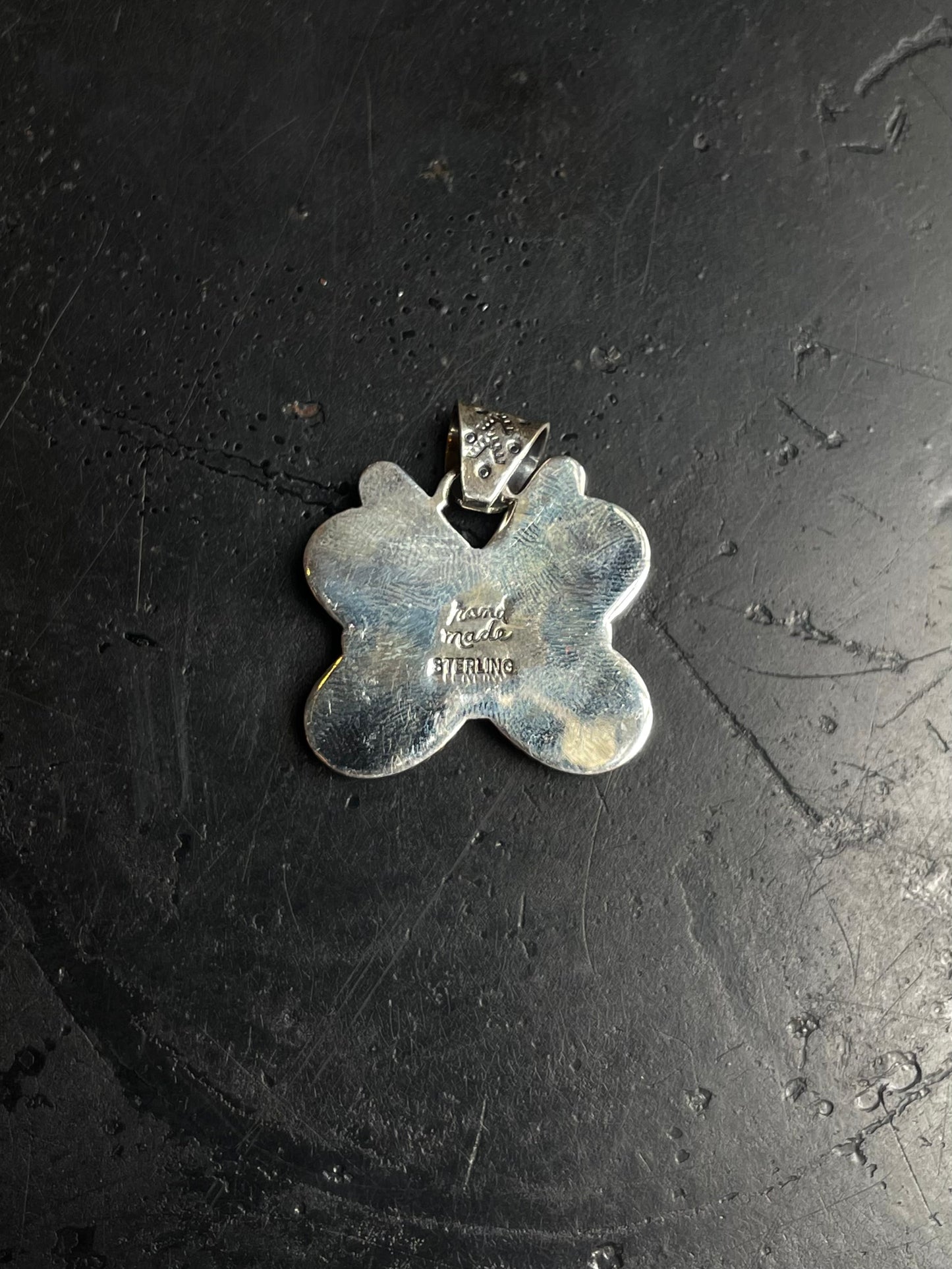 Pink Conch Butterfly Pendant | 925 Sterling Silver E229