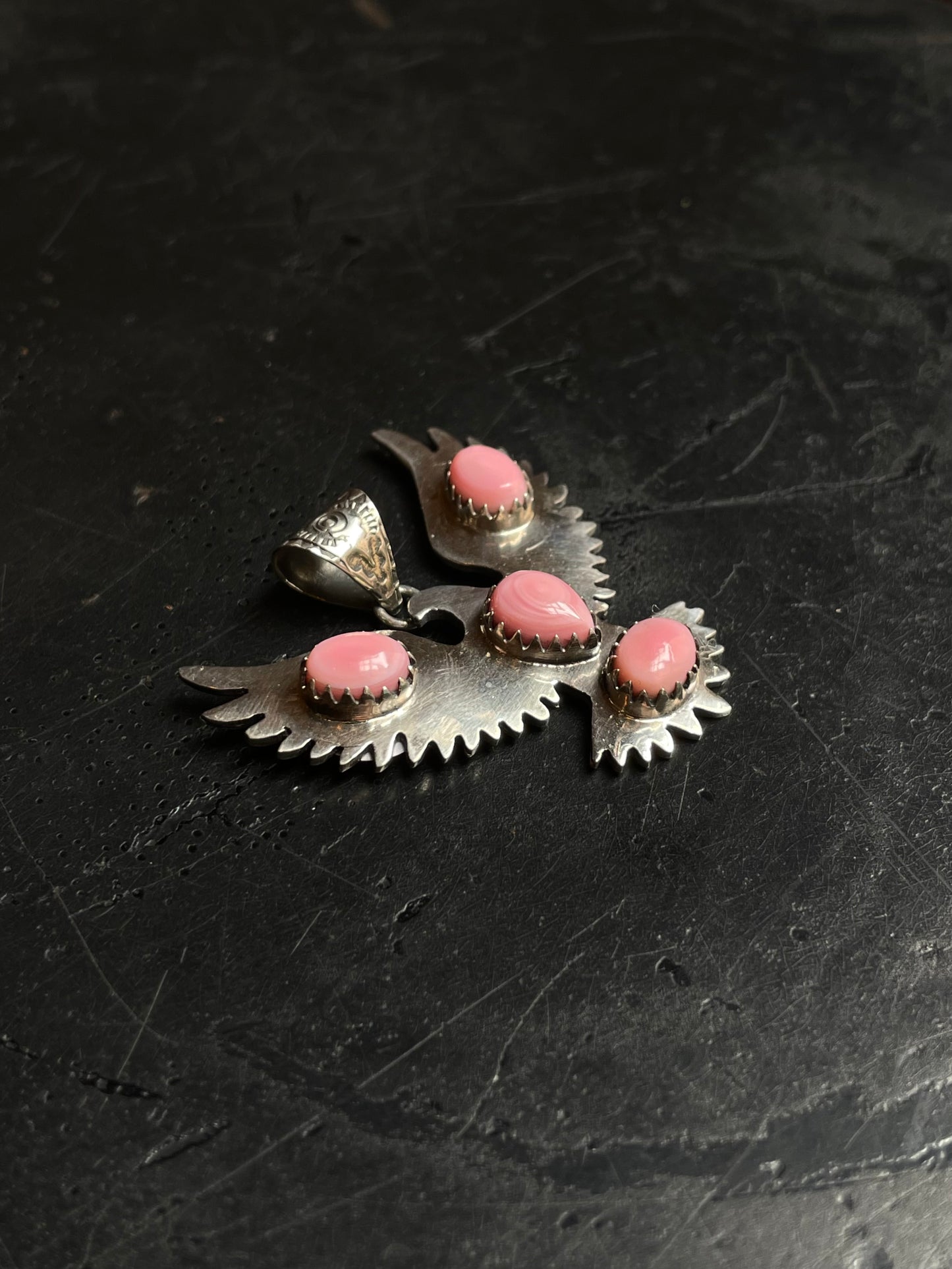 Pink Conch Bird Pendant | 925 Sterling Silver C990