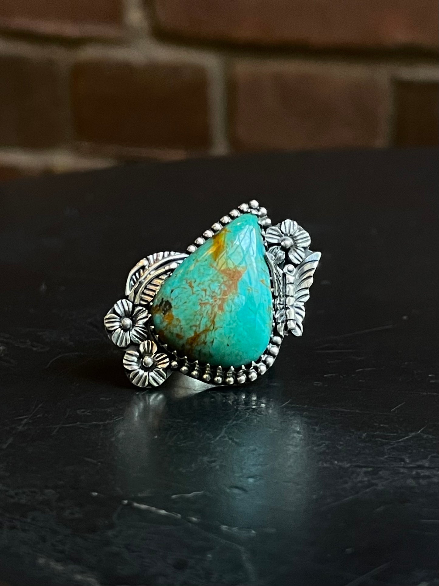 Turquoise Butterfly Ring | 925 Sterling Silver Size 6 E469