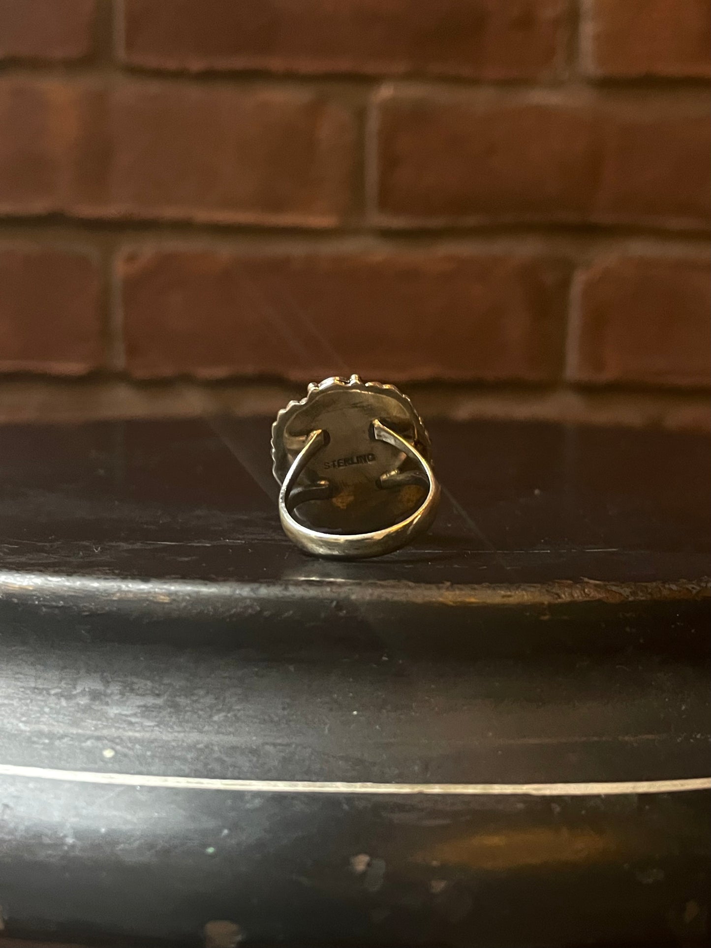 Turquoise Feather Ring Size 8.75 | 925 Sterling Silver C946