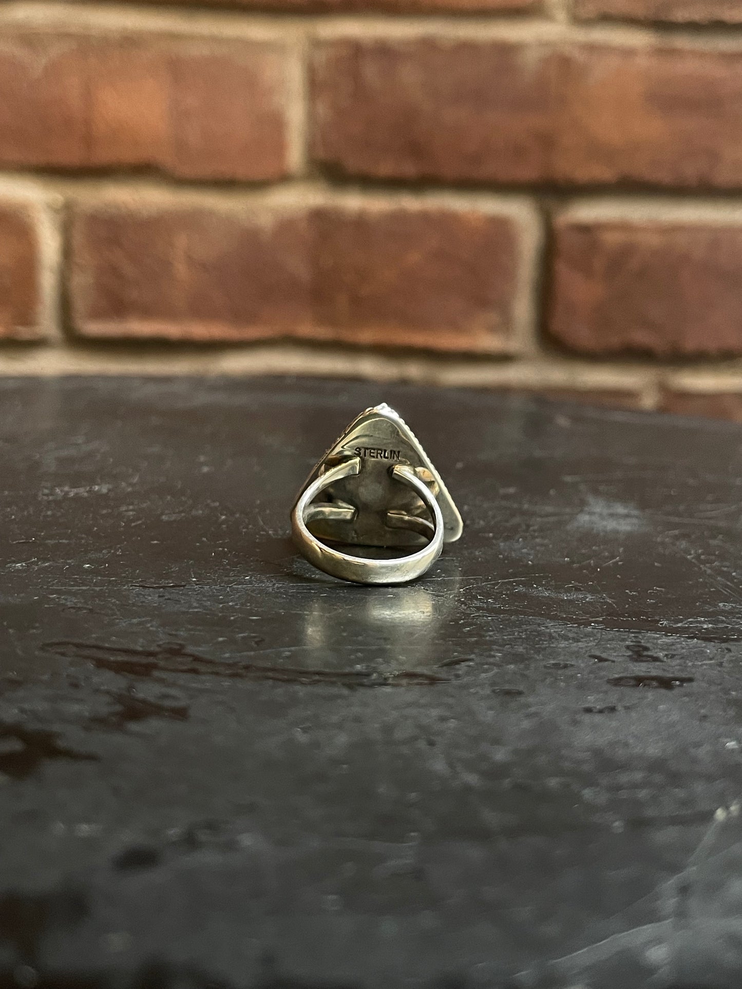 White Buffalo Ring | 925 Sterling Silver Size 6.5 E181
