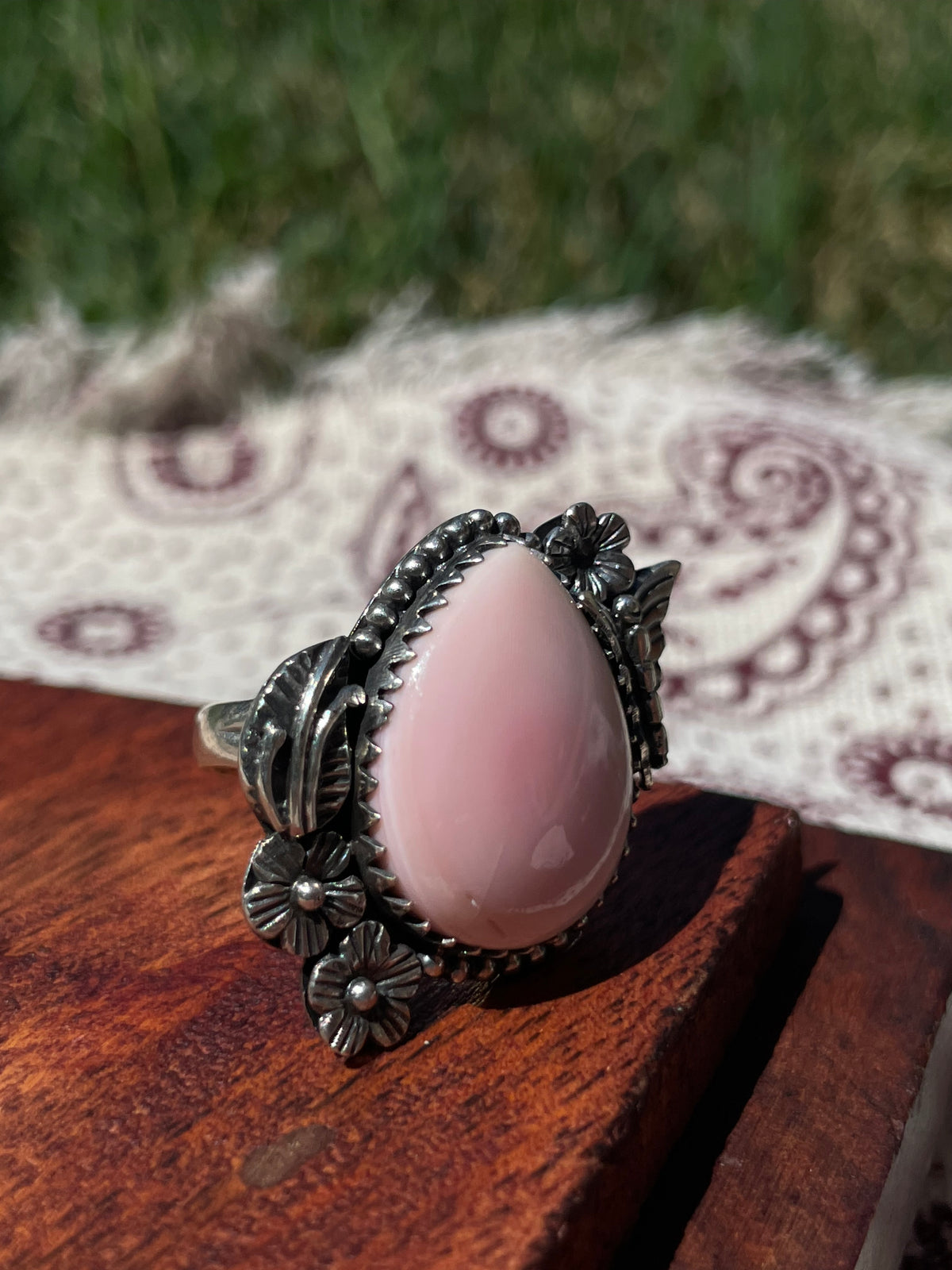 Pink Conch Ring Size 7.75 | 925 Sterling Silver D295