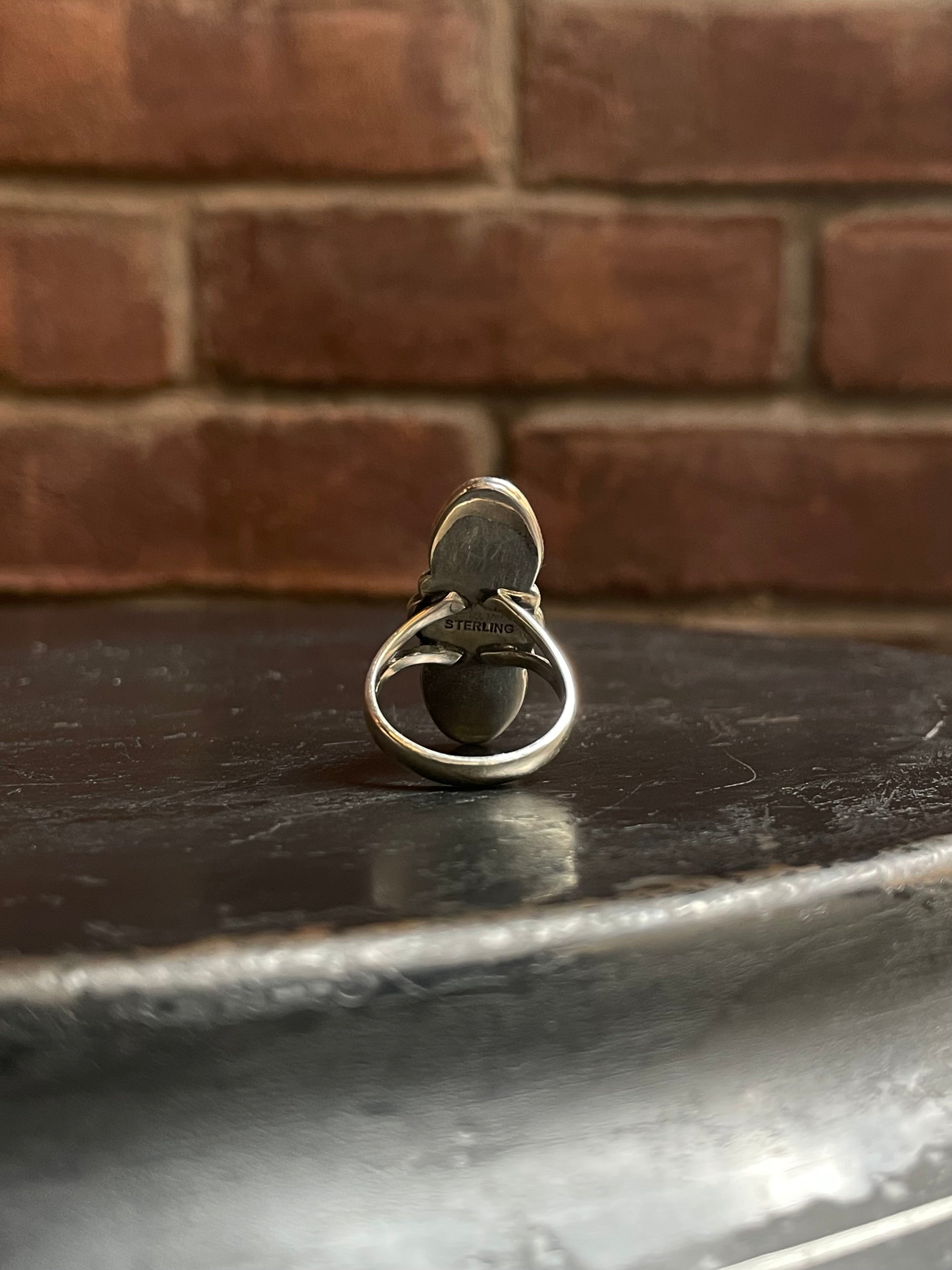 Pink Conch Ring Size 8 | 925 Sterling Silver E753