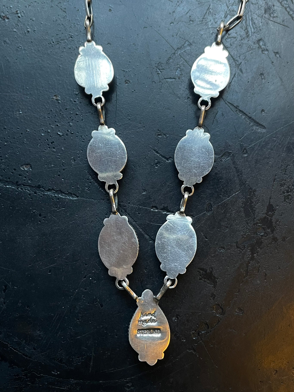Orange Spiny Oyster Station Necklace | 925 Sterling Silver E600
