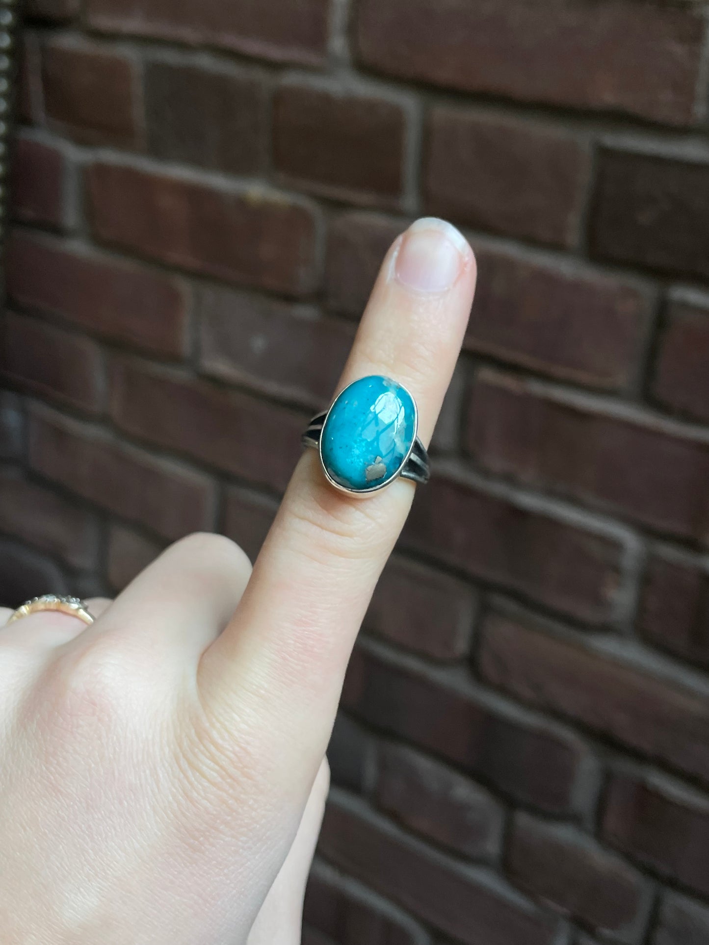 Kingman Turquoise Ring Size 7.75 | 925 Sterling Silver Southwest E185