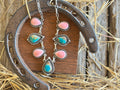 Kingman Turquoise & Pink Conch Necklace | 925 Sterling Silver Z21