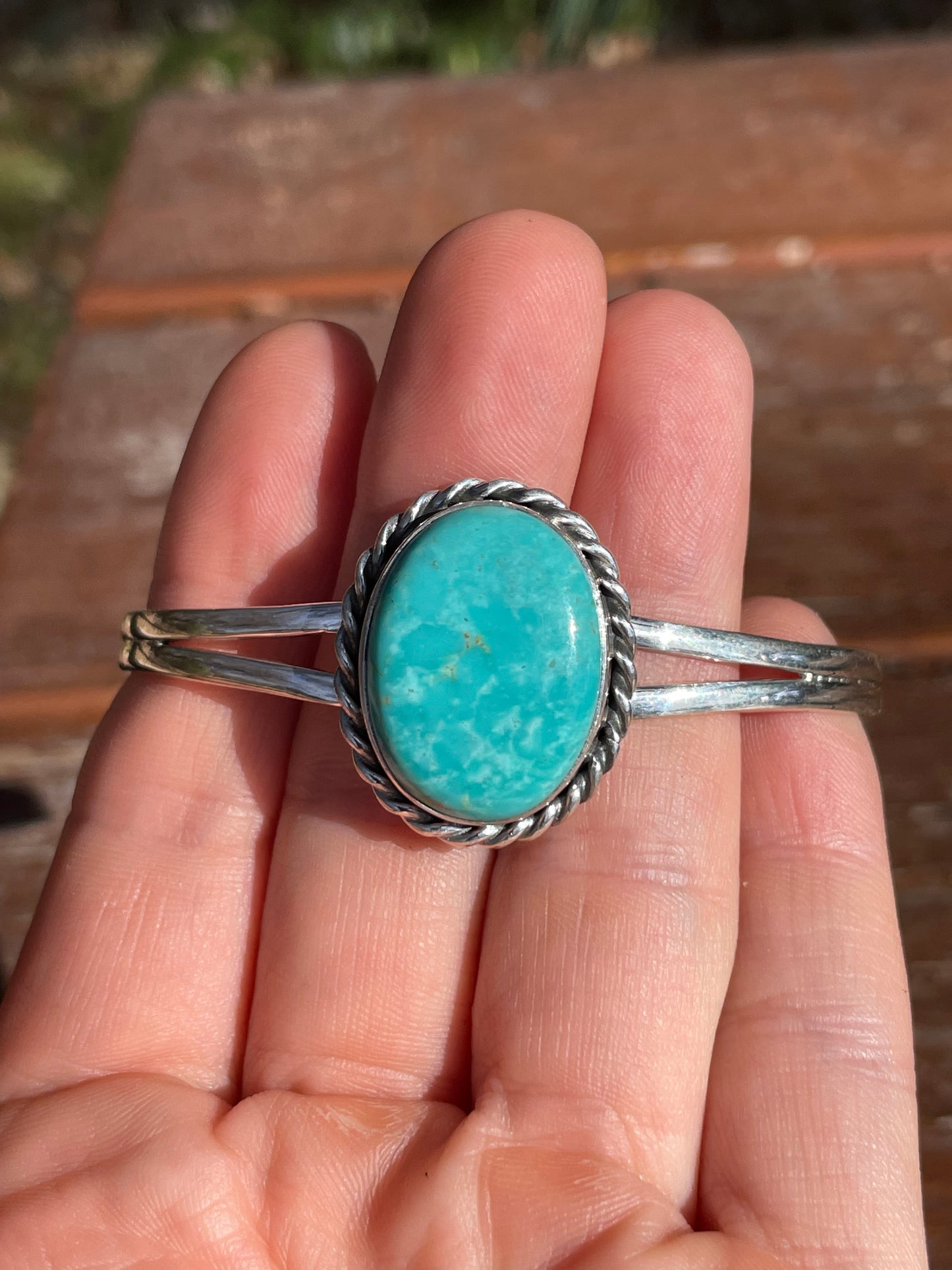 Kingman Turquoise Cuff Bracelet | 925 Sterling Silver D111