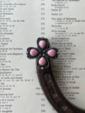 Pink Conch Four Stone Ring Size 6.75 | 925 Sterling Silver G755