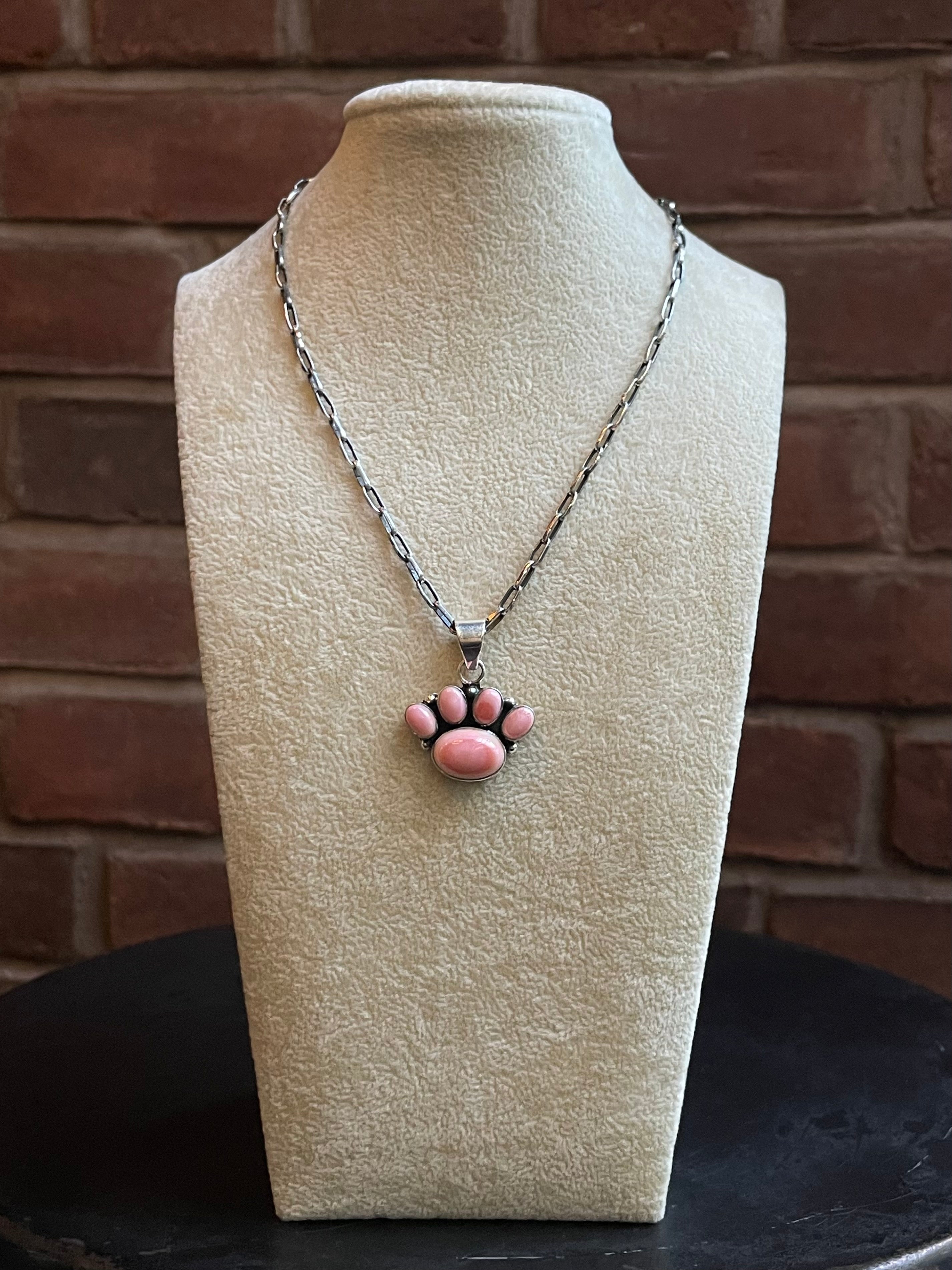 Pink Conch Paw Pendant | 925 Sterling Silver E228