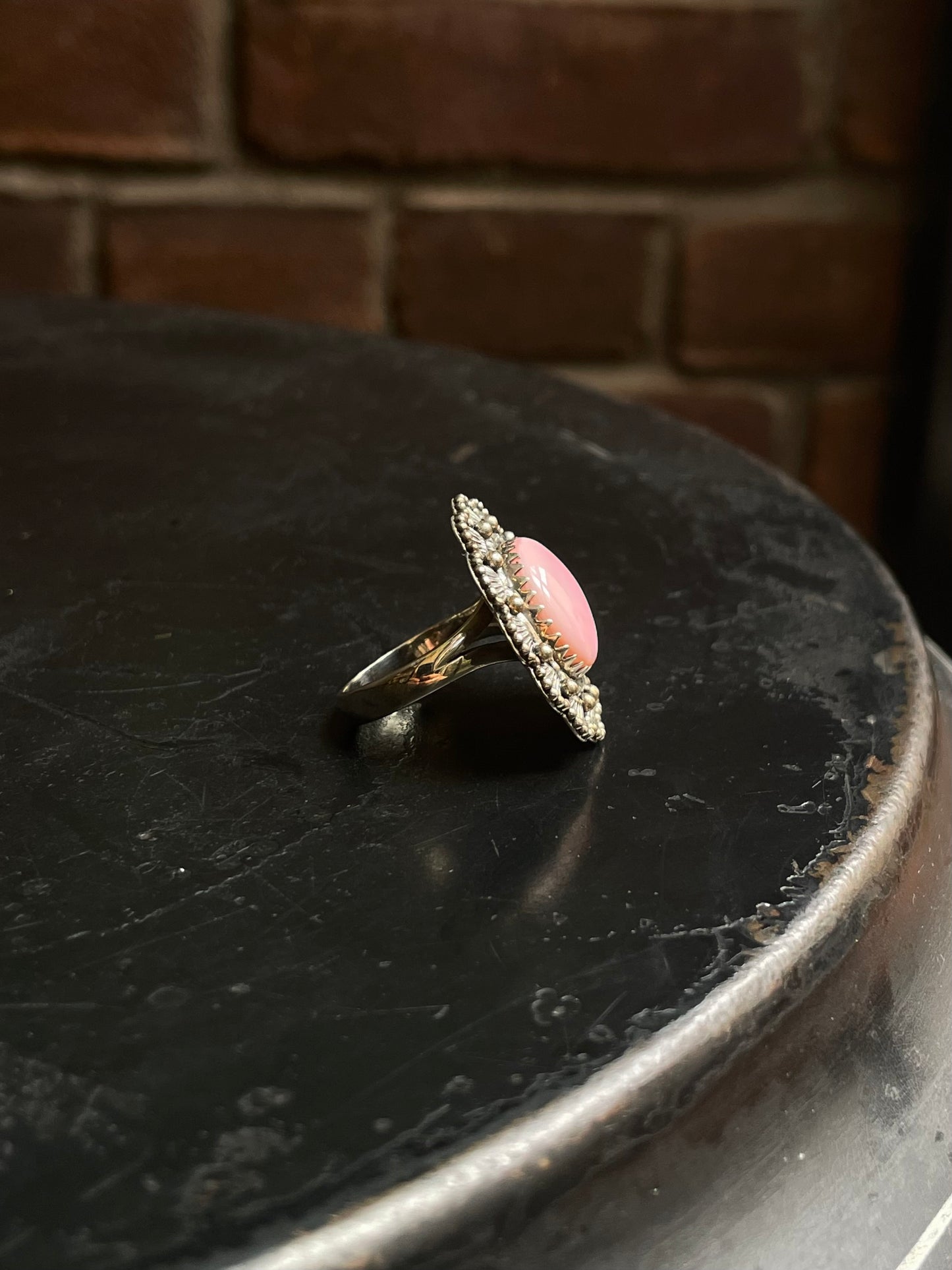 Pink Conch Ring | 925 Sterling Silver | Size 7.25 E288