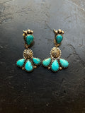 Kingman Turquoise Stud Earrings | 925 Sterling Silver G632