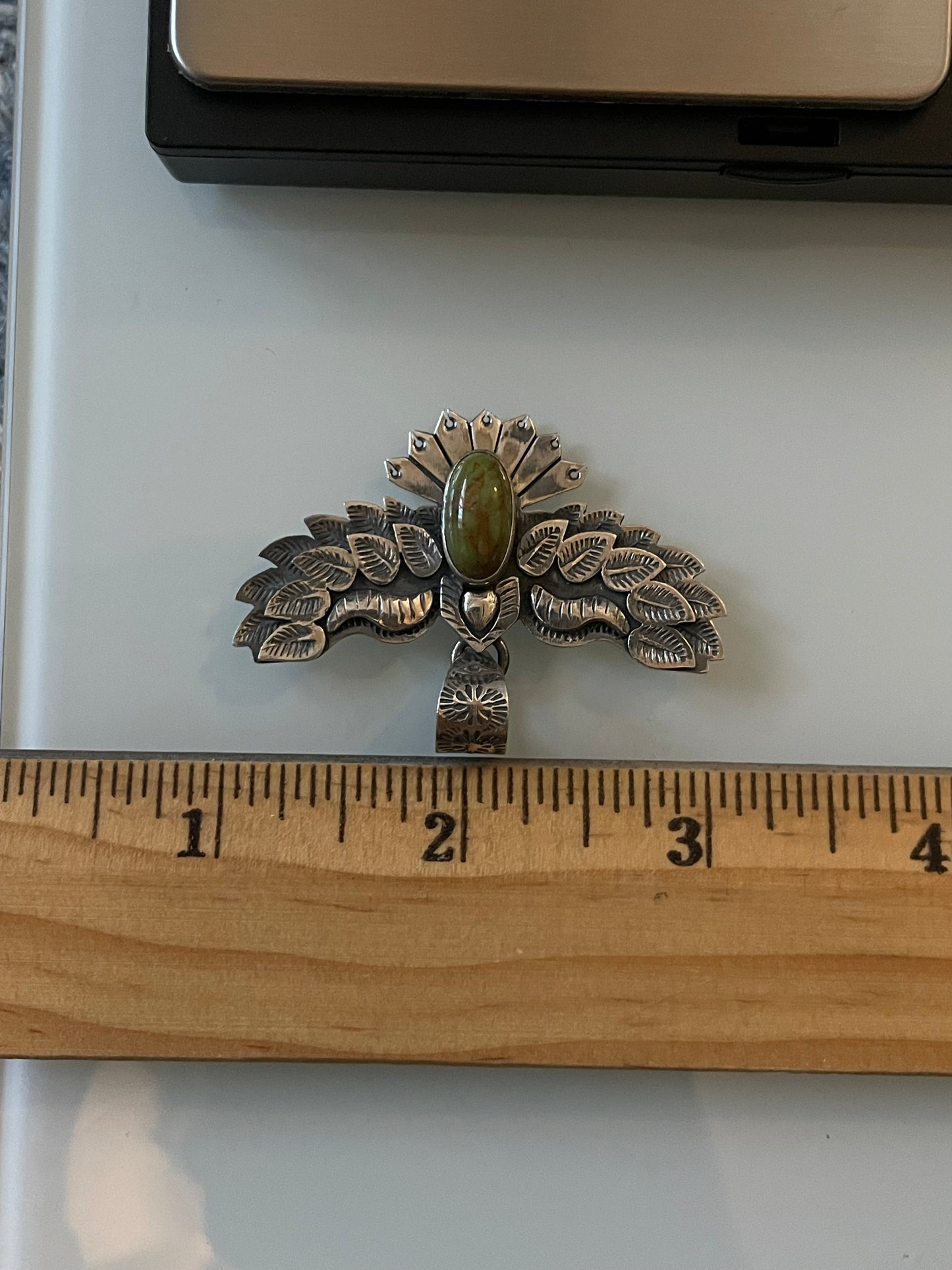 Turquoise Thunderbird Pendant | 925 Sterling Silver E524