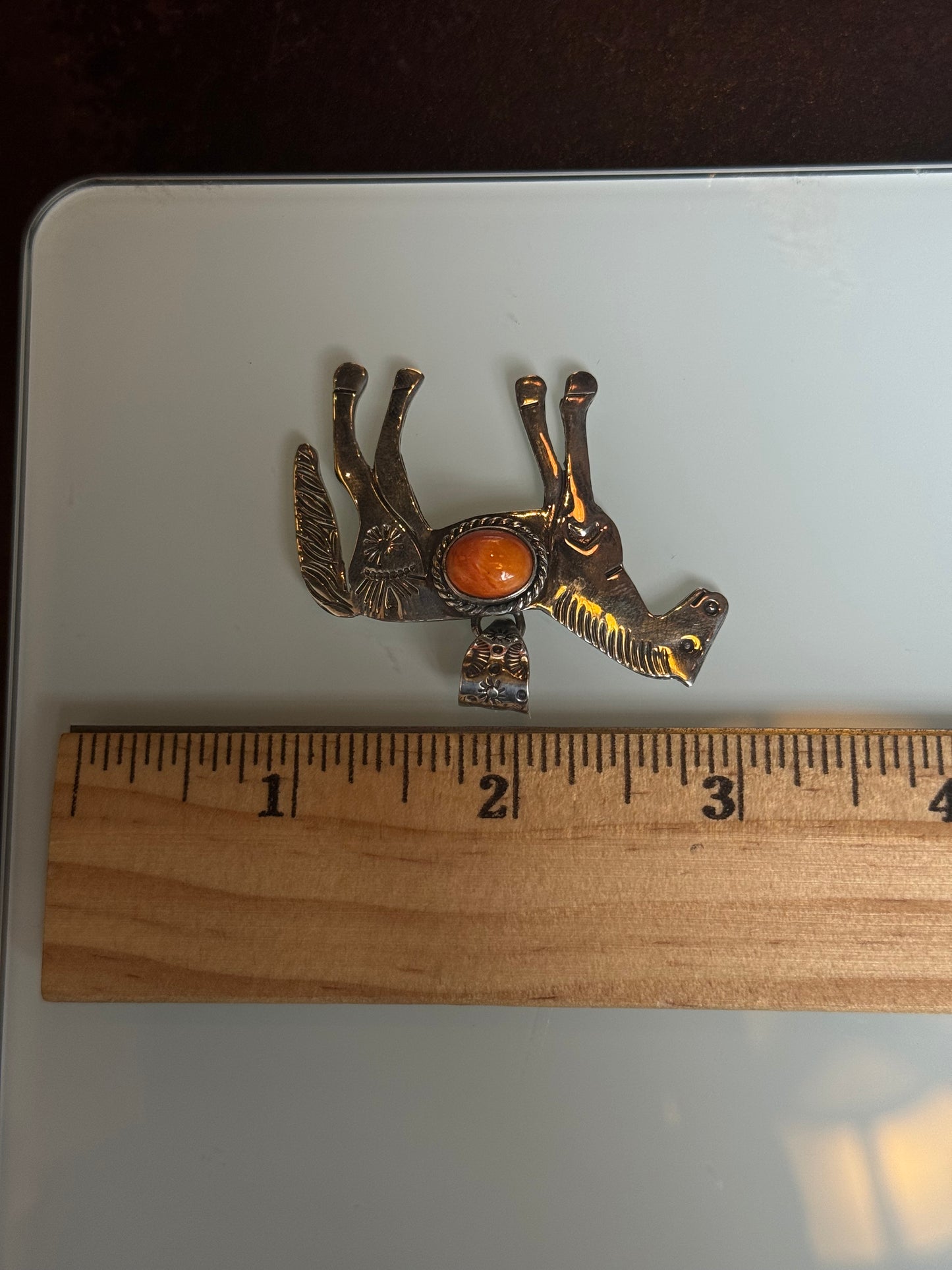 Spiny Oyster Horse Pendant | Sterling Silver C361