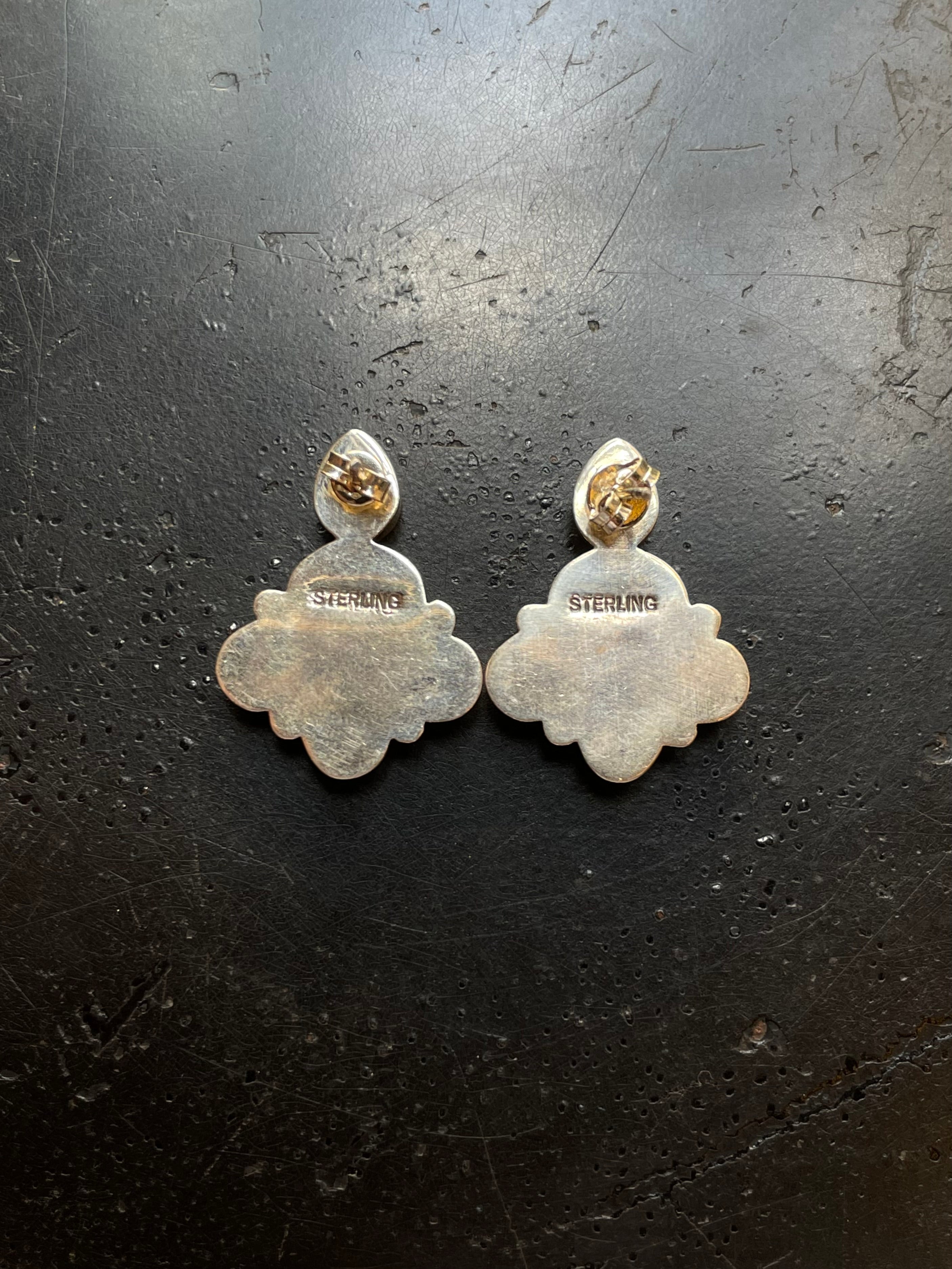 Spiny Oyster Cluster Stud Earrings | 925 Sterling Silver G653