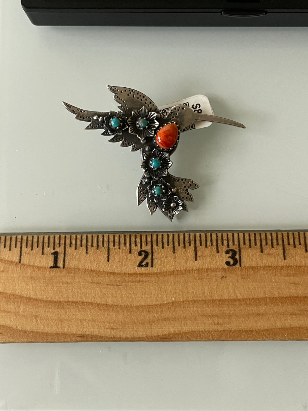 Spiny Oyster Hummingbird Pendant | Sterling Silver | A573