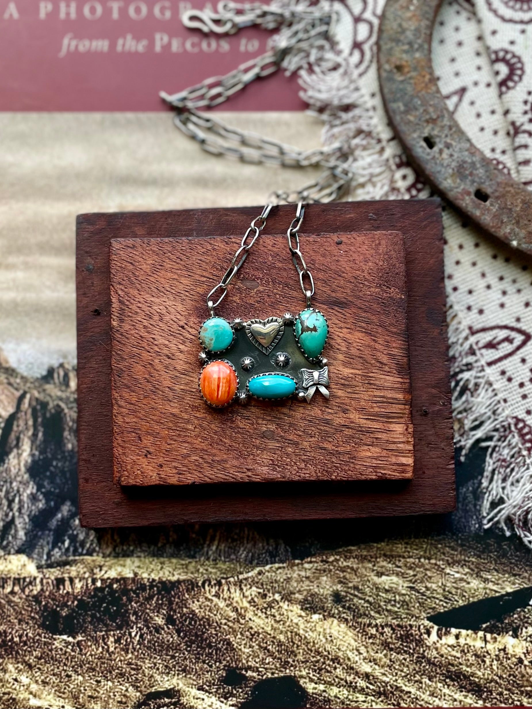 Multi-Stone Heart Necklace | 925 Sterling Silver D205