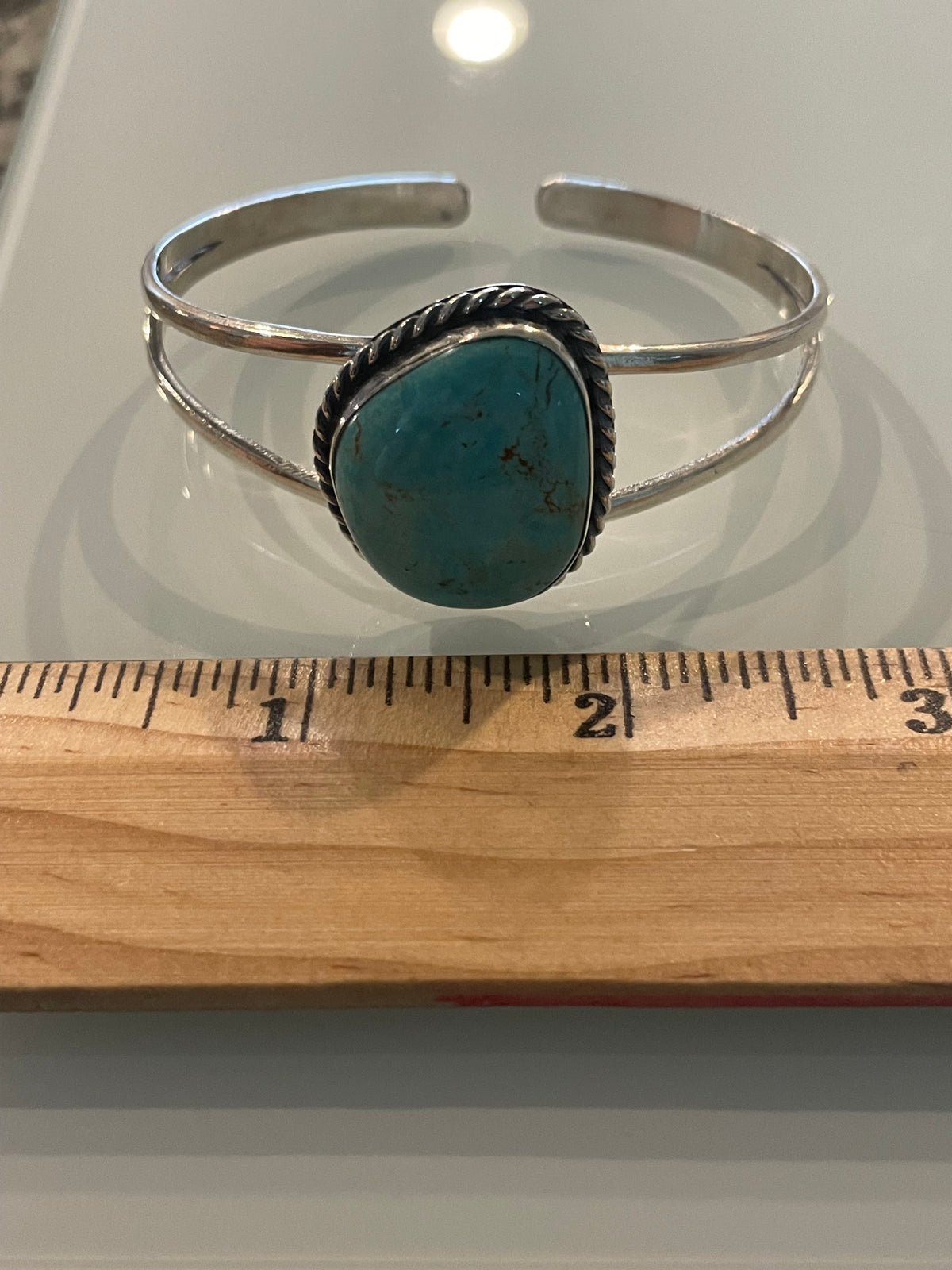 Turquoise Statement Cuff Bracelet | 925 Sterling Silver G735