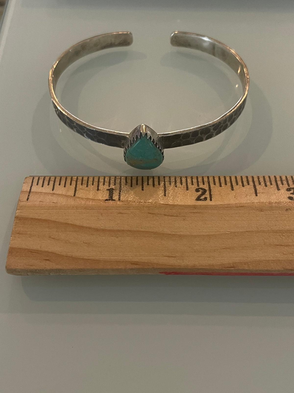 Turquoise Teardrop Cuff Bracelet | 925 Sterling Silver G742