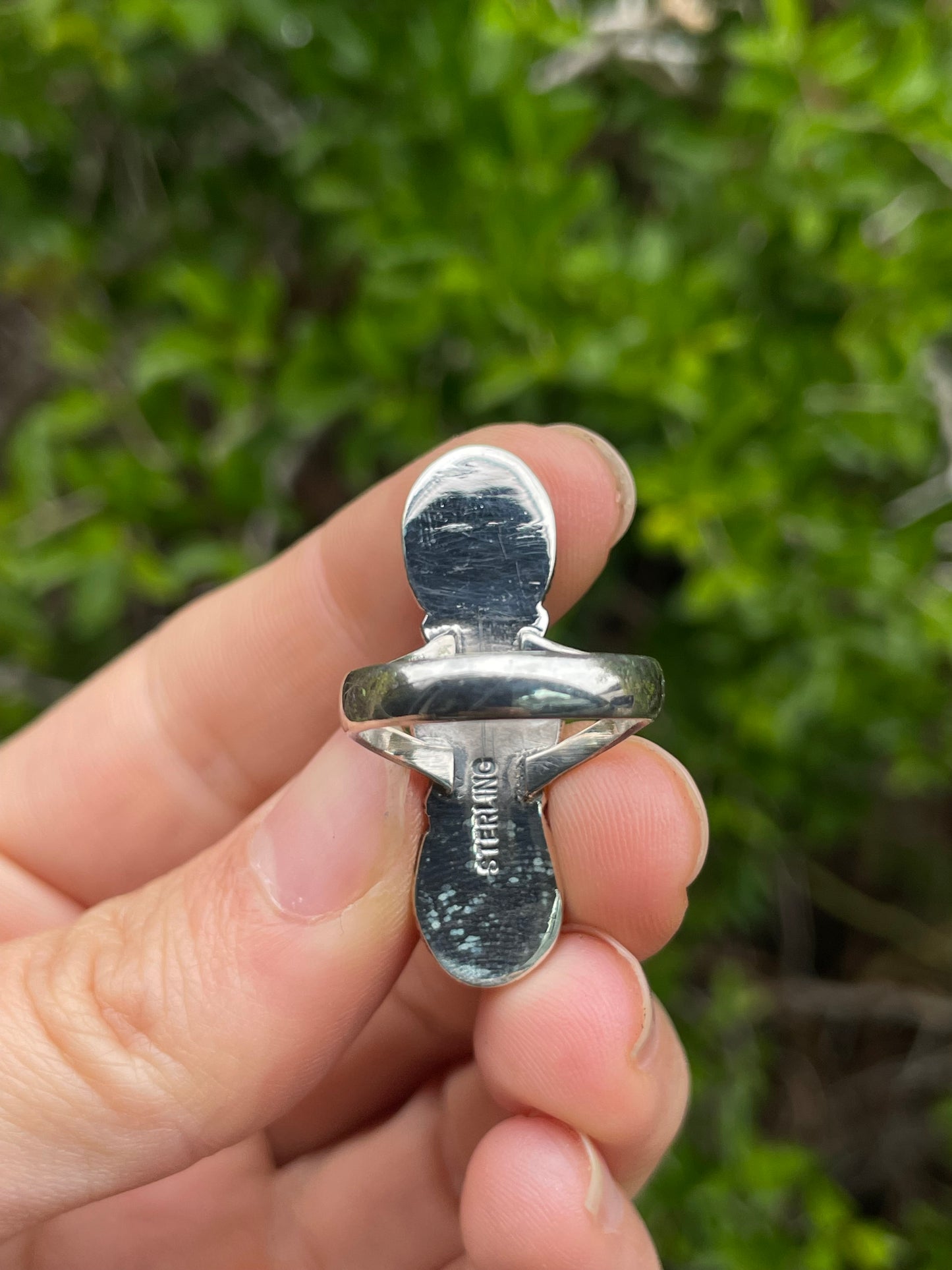 Turquoise 3 Stone Row Ring Size 6 | 925 Sterling Silver B651