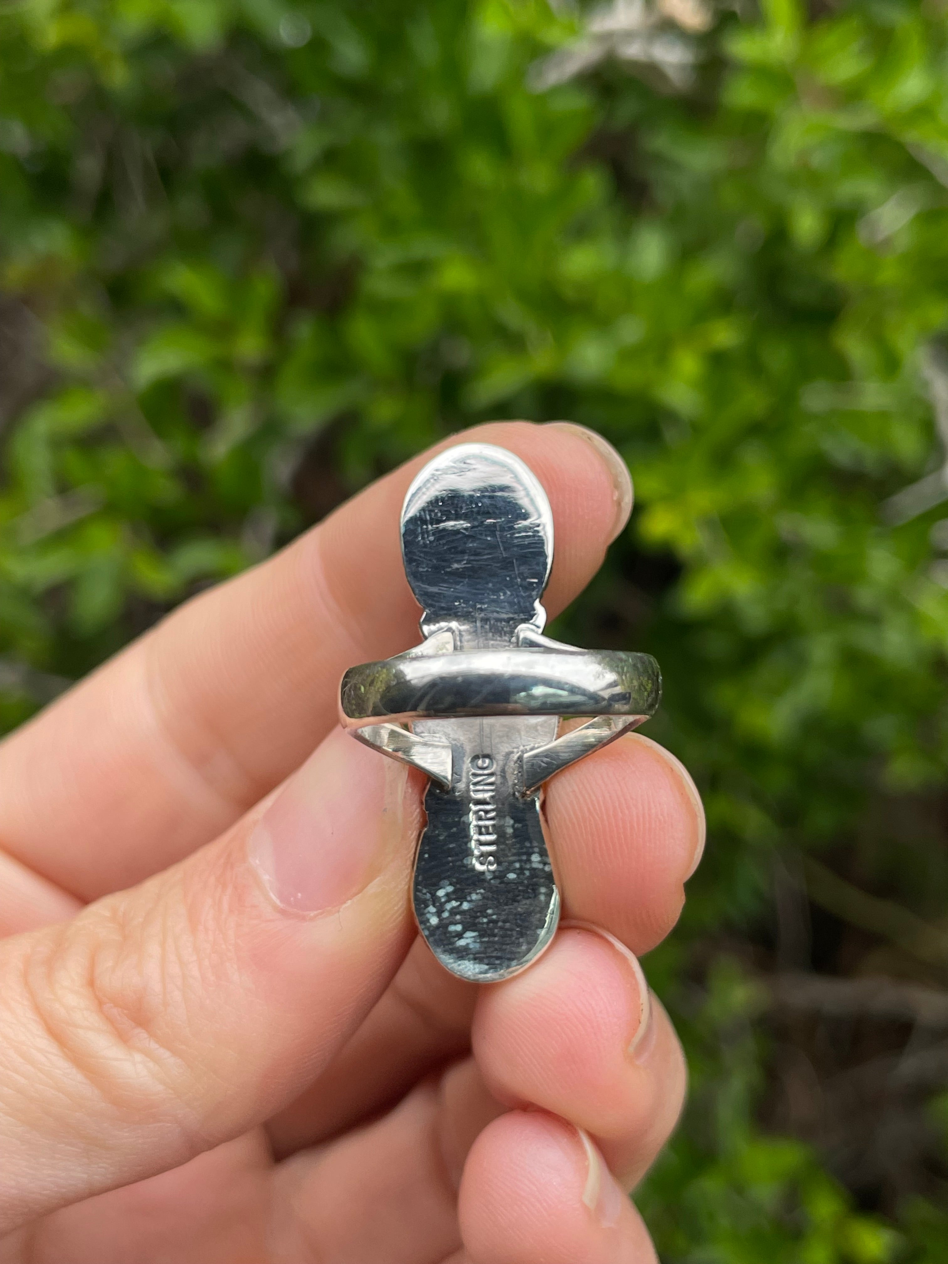 Turquoise 3 Stone Row Ring Size 6 | 925 Sterling Silver B651