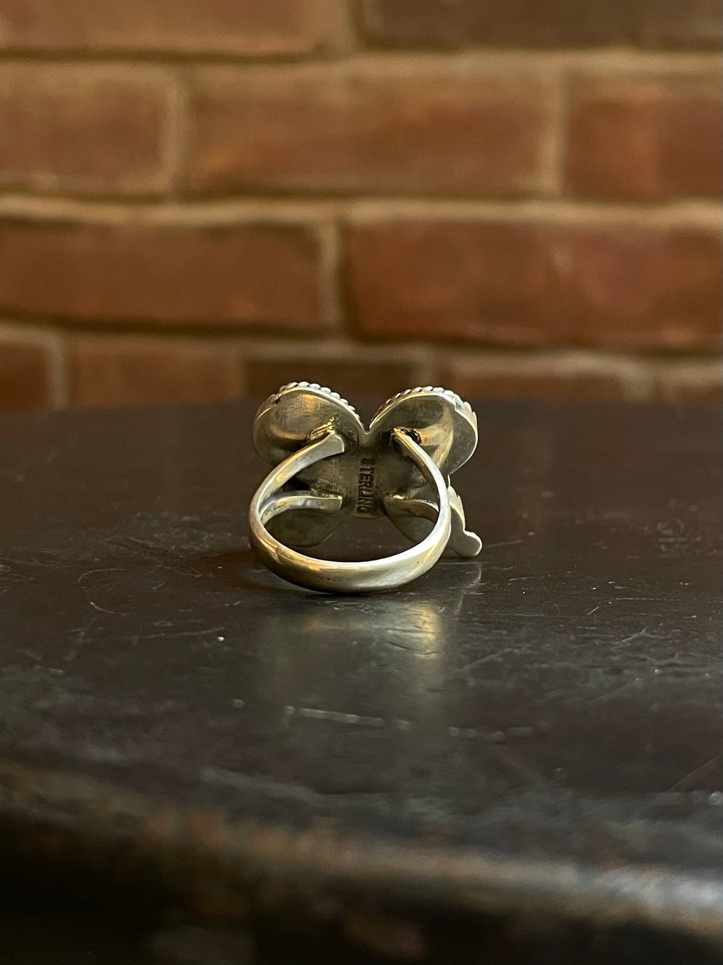 Turquoise Butterfly Ring Size 7.5 | Sterling Silver E885