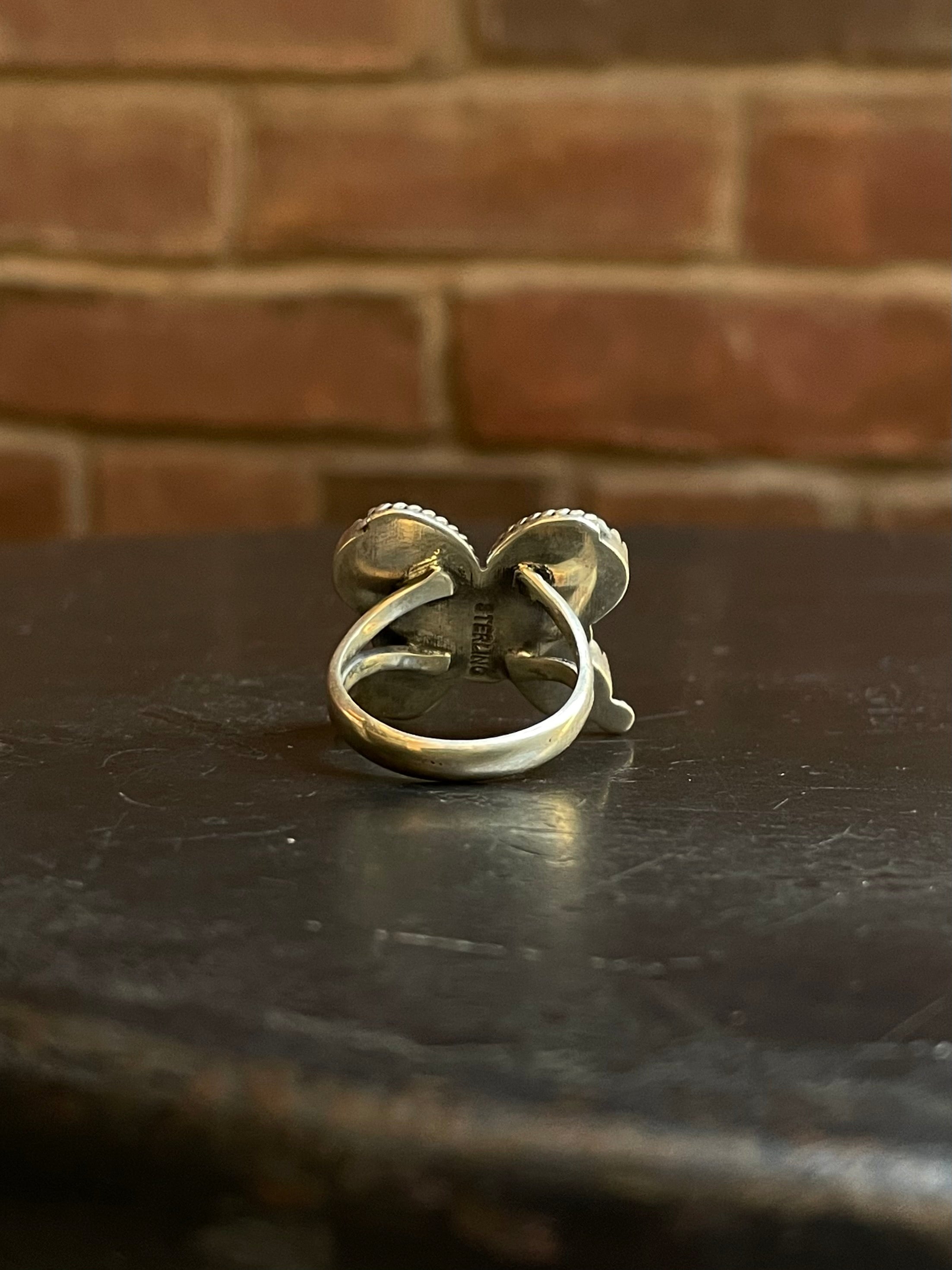 Turquoise Butterfly Ring Size 7.5 | Sterling Silver E885