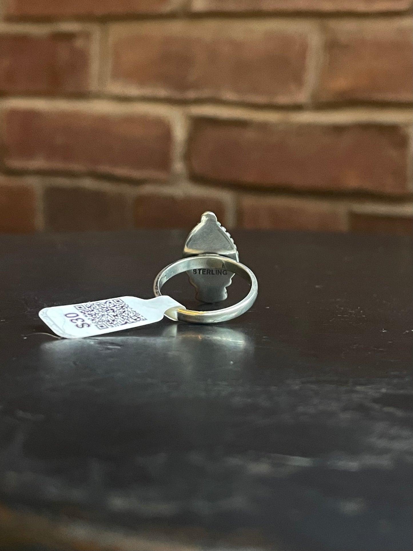 Kingman Turquoise Dainty Ring | Sterling Silver | Size 7 | A435