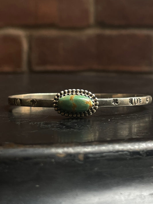 Turquoise Cuff Bracelet | 925 Sterling Silver Southwestern G323