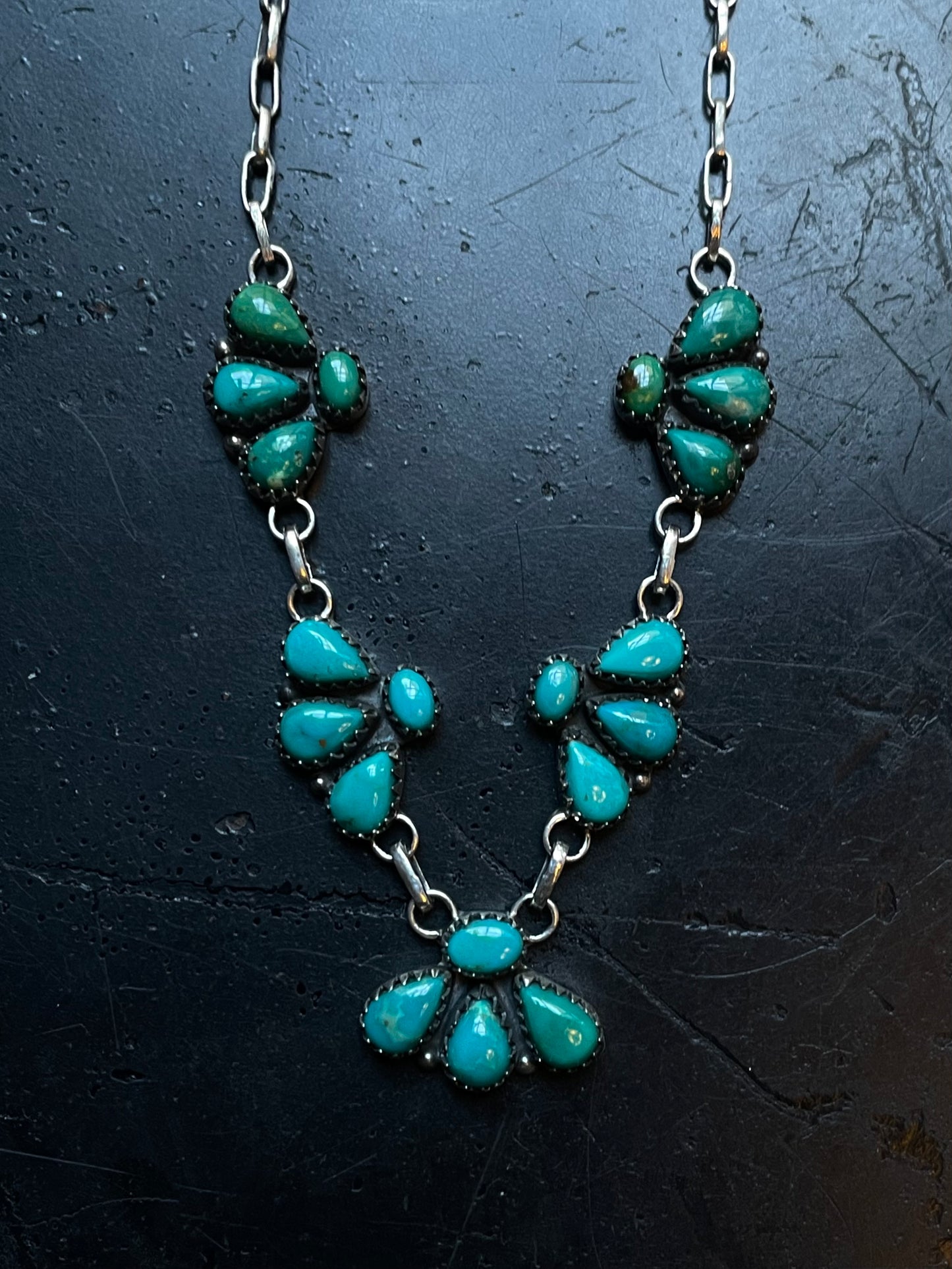 Kingman Turquoise Statement Necklace | 925 Sterling Silver E350