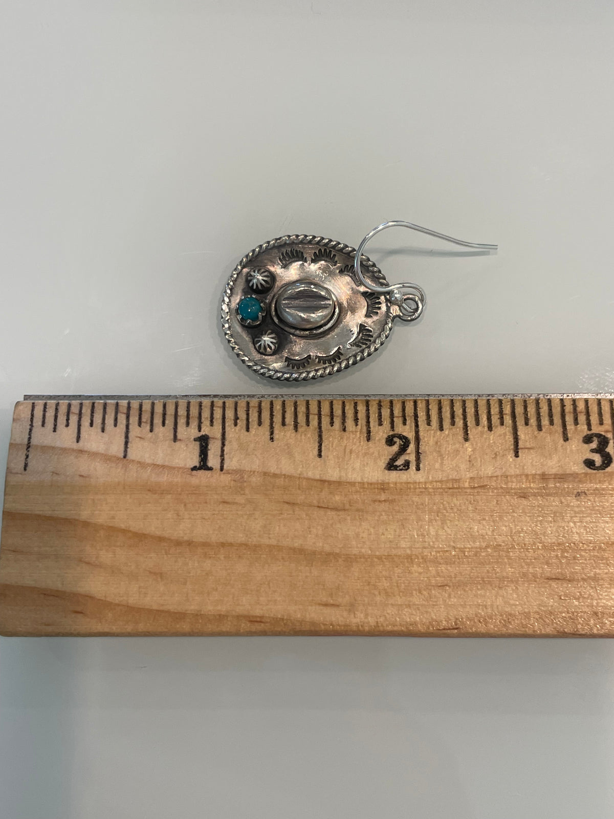 Turquoise Cowboy Hat Dangle  Earrings | 925 Sterling Silver G710