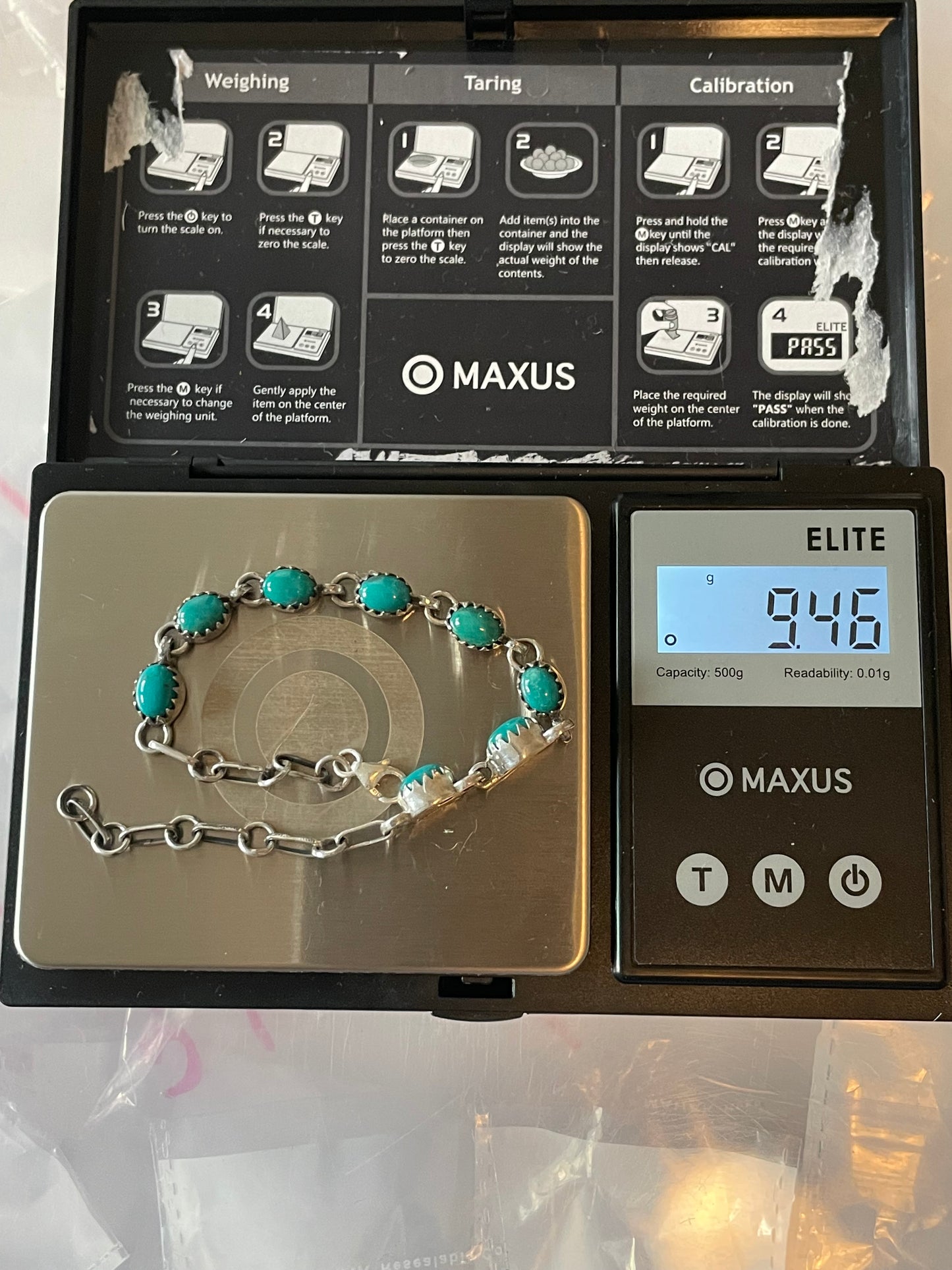 Turquoise Bracelet | 925 Sterling Silver Link Bracelet E551