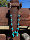 Kingman Turquoise Naja Necklace | 925 Sterling Silver G399