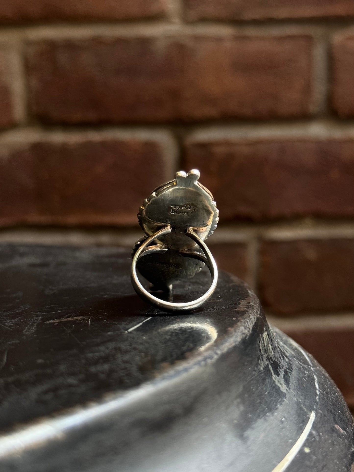 Turquoise Double Stone Ring | 925 Sterling Silver | Size 9 C314
