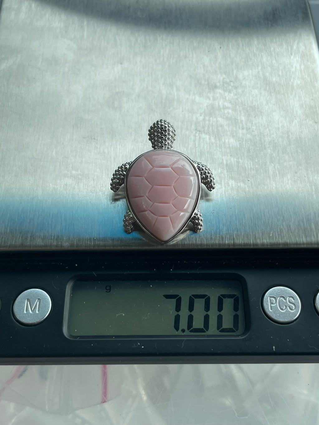 Pink Conch Turtle Pendant | 925 Sterling Silver B623