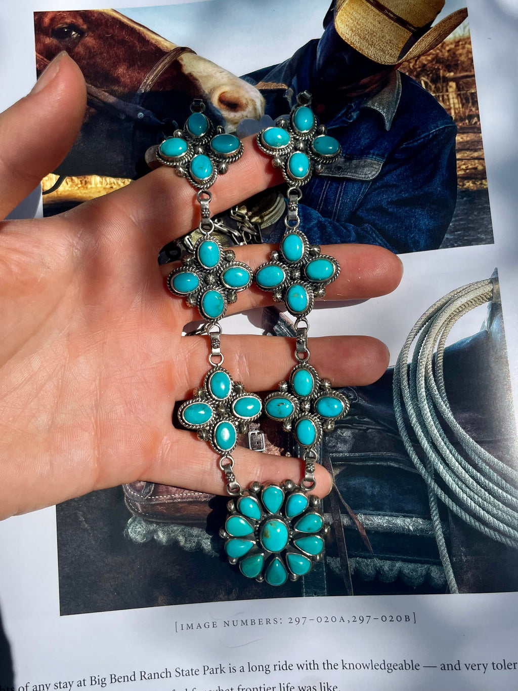 Turquoise Floral Necklace | 925 Sterling Silver D254