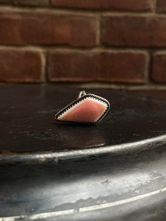 Pink Conch Ring Size 6 | 925 Sterling Silver C917